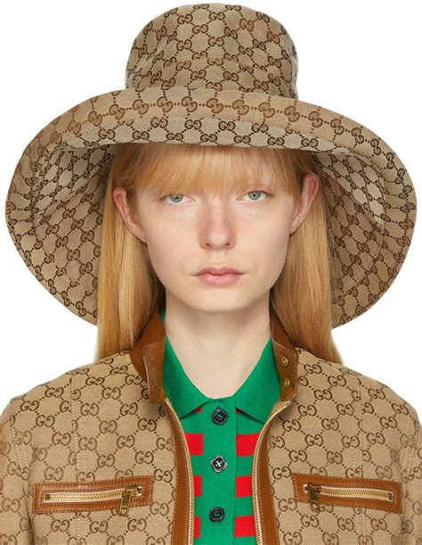 gucci gg wide brim hat|Gucci hat clearance.